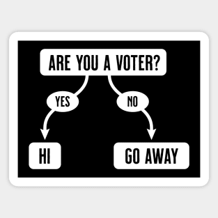 Are You A Voter? - Funny, Cute Flowchart Magnet